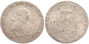 1/3 Thaler Regno di Prussia (1701-1918) Argento Federico Guglielmo II di Prussia