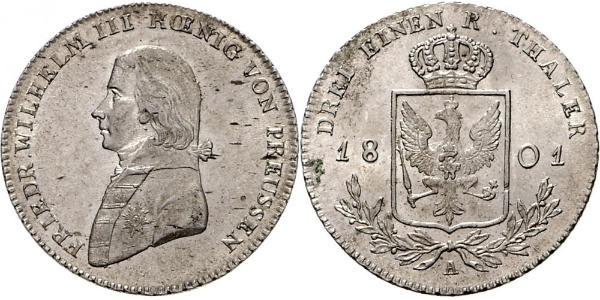 1/3 Thaler Regno di Prussia (1701-1918) Argento Federico Guglielmo III di Prussia  (1770 -1840)