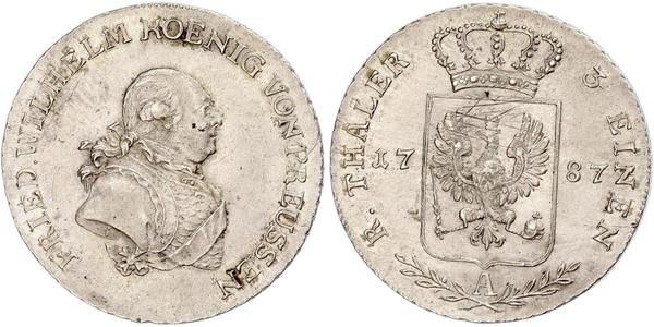 1/3 Thaler Regno di Prussia (1701-1918) Argento Federico Guglielmo II di Prussia