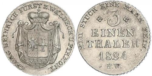 1/3 Thaler Principado de Waldeck (1180 - 1918) Plata Jorge II de Waldeck-Pyrmont