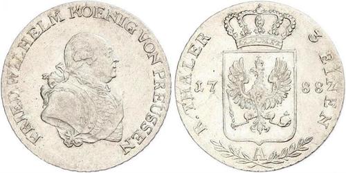 1/3 Thaler Königreich Preußen (1701-1918) Silber Friedrich Wilhelm II. (Preußen)