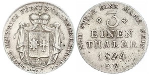 1/3 Thaler Waldeck (1180 - 1918) Silber Georg II. (Waldeck-Pyrmont)