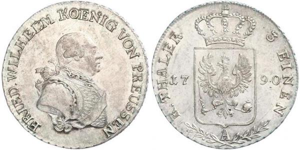 1/3 Thaler Kingdom of Prussia (1701-1918) Silver Frederick William II of Prussia