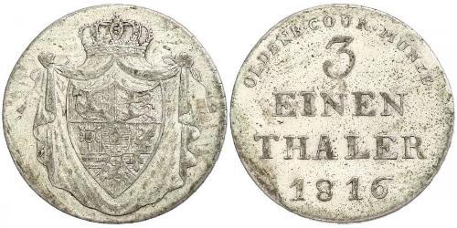 1/3 Thaler 奥尔登堡大公国 (1814 - 1918) 銀 威廉 (奥尔登堡)