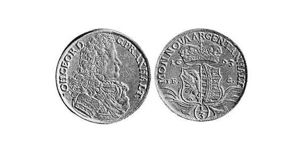 1/3 Thaler 安哈尔特-德绍 銀 John George II, Prince of Anhalt-Dessau (1627 – 1693)