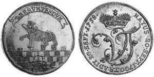 1/3 Талер Ангальт-Бернбург (1603 - 1863) Серебро Victor Frederick, Prince of Anhalt-Bernburg (1700 – 1765)