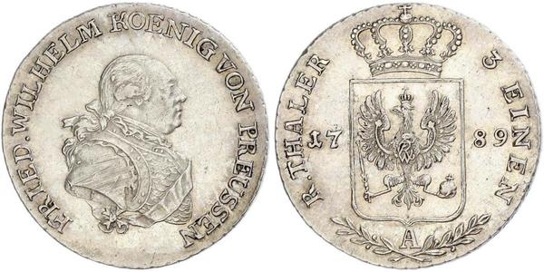 1/3 Талер Королівство Пруссія (1701-1918) Срібло Фрідріх-Вільгельм II