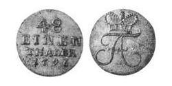 1/48 Талер Ангальт-Бернбург (1603 - 1863) Серебро Фридрих Альбрехт ,князь Ангальт-Бернбурга(1735 – 1796)