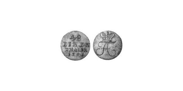 1/48 Талер Ангальт-Бернбург (1603 - 1863) Срібло Frederick Albert, Prince of Anhalt-Bernburg (1735 – 1796)