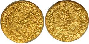 1/4 Angel 英格兰王国 金 Elizabeth I (1533-1603)