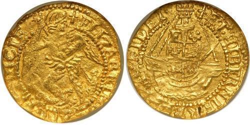 1/4 Angel 英格兰王国 金 Elizabeth I (1533-1603)