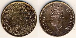 1/4 Anna Raj Britannico (1858-1947) Bronzo 