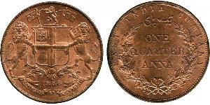 1/4 Anna Raj britannique (1858-1947) Cuivre 
