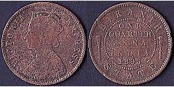1/4 Anna 英属印度 (1858 - 1947)  维多利亚 (英国君主)