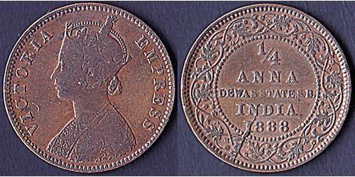 1/4 Anna 英属印度 (1858 - 1947)  维多利亚 (英国君主)