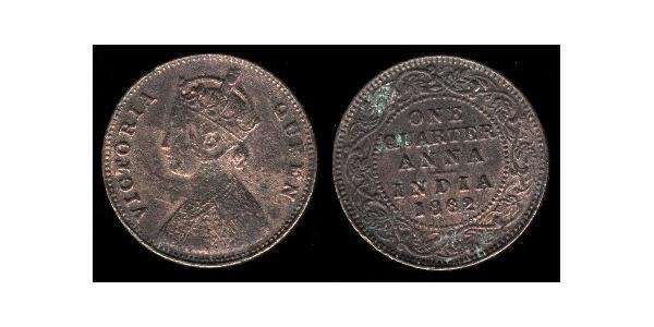 1/4 Anna 英属印度 (1858 - 1947) 銅 维多利亚 (英国君主)