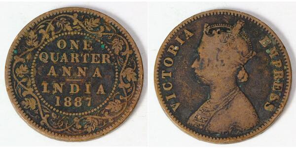1/4 Anna 英属印度 (1858 - 1947) 銅 维多利亚 (英国君主)