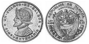 1/4 Balboa Panama Argent Vasco Núñez de Balboa (1475 – 1519)