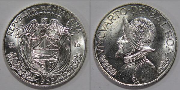 1/4 Balboa Panamá Argento Vasco Núñez de Balboa (1475 – 1519)