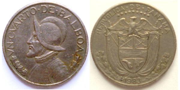 1/4 Balboa Panama Kupfer/Nickel Vasco Núñez de Balboa (1475 – 1519)