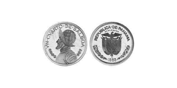1/4 Balboa Panamá Níquel/Cobre Vasco Núñez de Balboa (1475 – 1519)