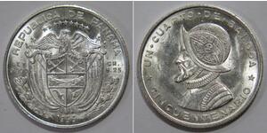 1/4 Balboa Republic of Panama Silver Vasco Núñez de Balboa (1475 – 1519)