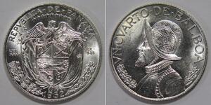 1/4 Balboa Republic of Panama Silver Vasco Núñez de Balboa (1475 – 1519)