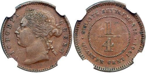 1/4 Cent Straits Settlements (1826 - 1946) Cobre 