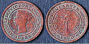 1/4 Cent Sri Lanka Kupfer Victoria (1819 - 1901)