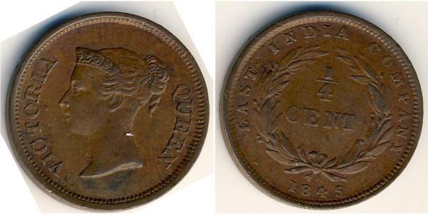 1/4 Cent Straits Settlements (1826 - 1946) Kupfer 
