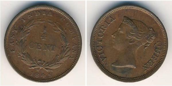 1/4 Cent Straits Settlements (1826 - 1946) Kupfer 