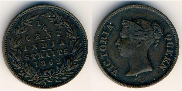 1/4 Cent Straits Settlements (1826 - 1946) Kupfer 