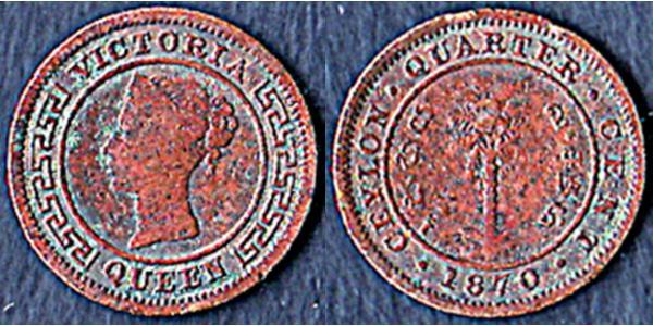 1/4 Cent Sri Lanka/Ceylon 銅 维多利亚 (英国君主)
