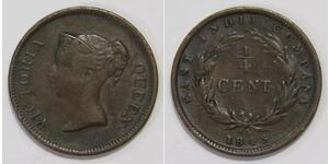 1/4 Cent 海峡殖民地 銅 