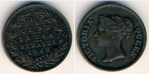 1/4 Cent 海峡殖民地 銅 
