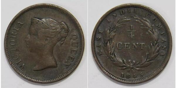 1/4 Cent 海峡殖民地 銅 