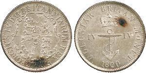 1/4 Dollar Raj britannique (1858-1947) Argent George IV (1762-1830)