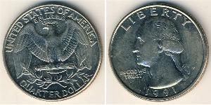 1/4 Dollar USA (1776 - ) Copper/Nickel George Washington