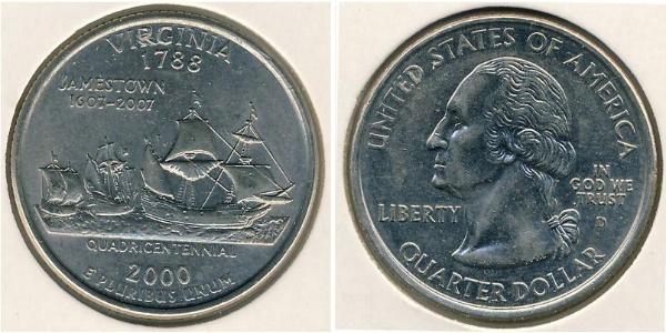 1/4 Dollar USA (1776 - ) Copper/Nickel George Washington