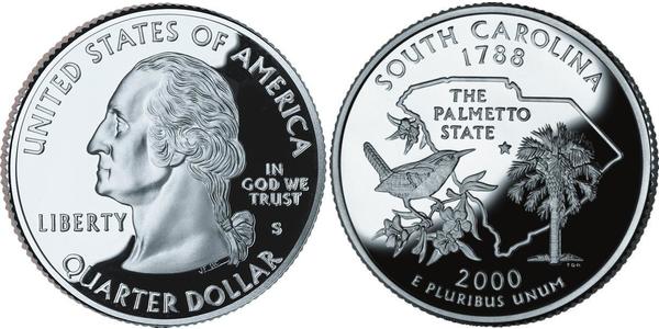 1/4 Dollar USA (1776 - ) Copper/Nickel George Washington