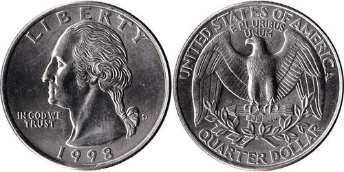 1/4 Dollar Vereinigten Staaten von Amerika (1776 - ) Kupfer/Nickel George Washington