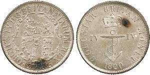 1/4 Dollar Britisch-Indien (1858-1947) Silber Georg IV (1762-1830)