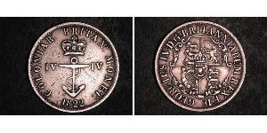1/4 Dollar Britisch-Indien (1858-1947) Silber Georg IV (1762-1830)