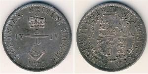 1/4 Dollar Britisch-Indien (1858-1947) Silber Georg IV (1762-1830)