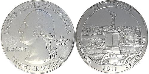 1/4 Dollar Vereinigten Staaten von Amerika (1776 - ) Silber George Washington