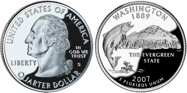 1/4 Dollar Vereinigten Staaten von Amerika (1776 - ) Silber George Washington