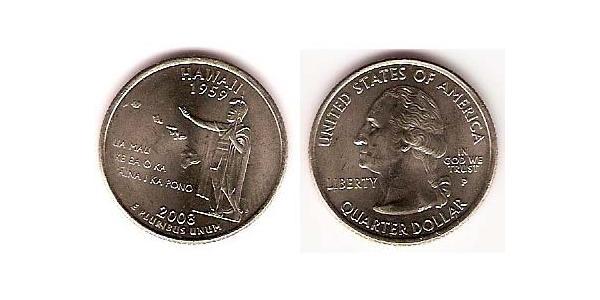 1/4 Dollar 美利堅合眾國 (1776 - ) 銅/镍 乔治·华盛顿