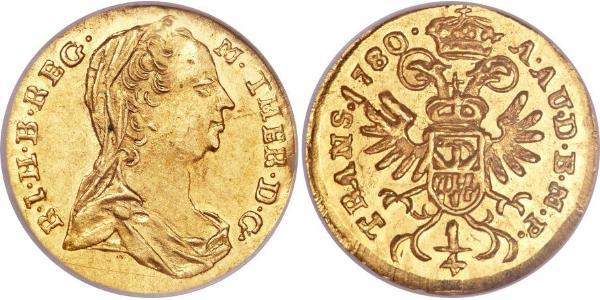 1/4 Ducat Holy Roman Empire (962-1806) Gold Maria Theresa of Austria (1717 - 1780)