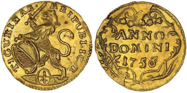 1/4 Ducat Schweiz Gold 