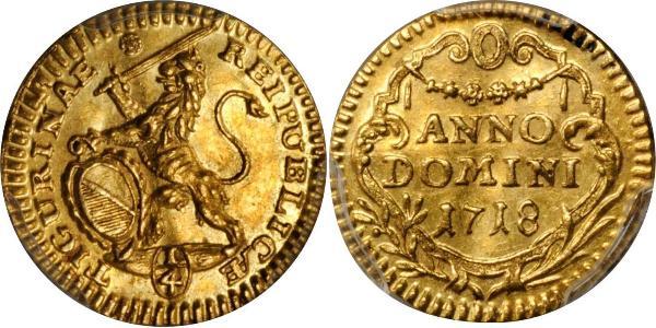 1/4 Ducat Schweiz Gold 